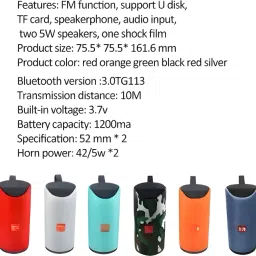 house of common Compact Thunderous Sound With High Bass Wireless Speaker 9 W Bluetooth Speaker image 5