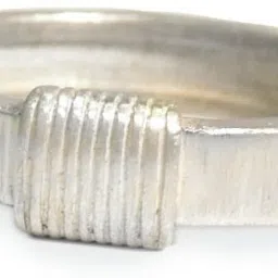 925 Sterling Silver Industrial-Inspired Ring – Minimalist Hex Nut Band Silver Silver Plated Ring-image-9