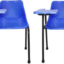 Student Chair With Glossy Seat & Writing Pad, Heavy Pipe, Anti Skid Buffer in Glossy Royal Blue Color (Set of 2) NA Study Arm Chair-image-20