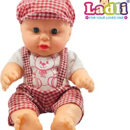 Rubber Doll for Kids Dress Golu baba with Movable Arms with Milk Bottle_B-picture-22