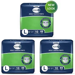 KareMed Adult Diaper Pants for Incontinence Large,Waist Size90-120 cm(30 Count) Adult Diapers - L-28