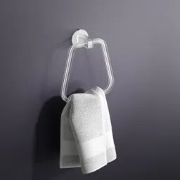 GLOXY Transparent Wall Mount Acrylic Towel Ring/Towel Holder/Napkin Ring 7 inch 1 Bar Towel Rod-picture-44