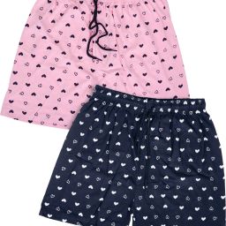 Pack of 2 Printed Women Multicolor Regular Shorts-image-84