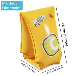 fiddlerz Swimming Arm Bands Inflatable Water Safety Support Armbands for Pool Beach Inflatable Arm Floating Bands image 3