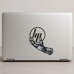 STIXY Robot Hand Logo Sticker – Futuristic Laptop Sticker with Cut-Out Glossy Vinyl Laptop Skin Compatible for 15 inch-image-80