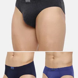 Van Heusen Men Multicolour Pack of 3 Solid Antibacterial Colour Fresh Briefs-picture-47