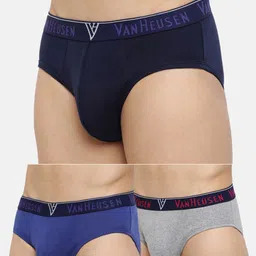 Van Heusen Men Multicolour Pack of 3 Solid Antibacterial Colour Fresh Briefs-10