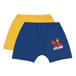 Bodycare Kids Boys Pack Of 2 Assorted Avengers Printed Pure Cotton Boxer Style Briefs-11