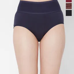 Juliet Women Pack Of 4 Cotton Tummy Tucker Hipster Briefs RUBY BK-MR-NB-CO-3XL-image-67