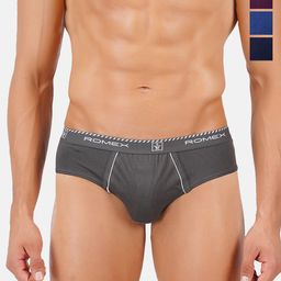 Ramraj Pack Of 4 Assorted Pure Cotton Briefs ARomexBriefVP4PcsR-29
