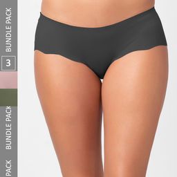FashionRack Women Pack Of 3 Seamless Hipster Cotton Briefs 3801_SBG-picture-41