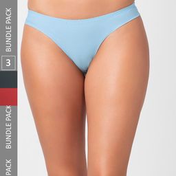 NOIRA Women Pack Of 3 Assorted Seamless Thong Briefs-image-38