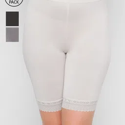 FashionRack Women Pack of 3 Solid Boys Shorts-picture-53