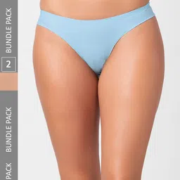 NOIRA Women Pack Of 2 Assorted Seamless Thong Briefs-picture-8