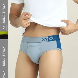 XYXX Men Pack Of 2 Colourblocked Anti Microbial Basic Briefs-picture-20