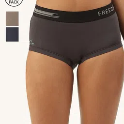 FREECULTR Women Pack Of 3 Antibacterial Micro Modal Boxer Briefs-picture-1