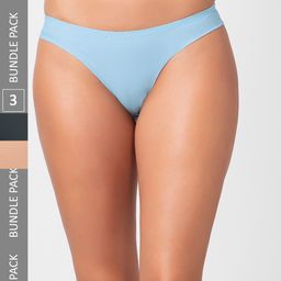 NOIRA Women Pack Of 3 Assorted Seamless Thong Briefs-image-49