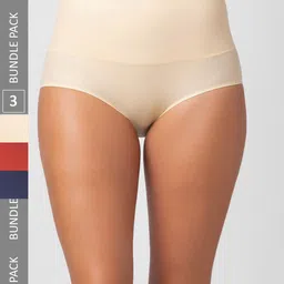 NOIRA Women  Pack Of 3 Assorted Seamless Hipster Briefs 873_SNblR_NO-picture-38