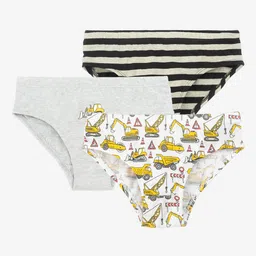 Charm n Cherish Boys Pack of 3 Pure Cotton Basic Briefs BWBRI36-34