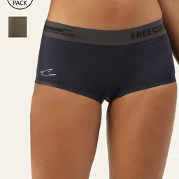 FREECULTR Women Pack of 2 Blue & Green Anti Bacterial Micro Modal Boxer Briefs-image-27