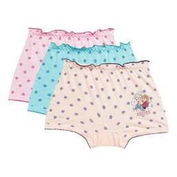 Bodycare Kids Girls Pack Of 3 Assorted Printed Pure Cotton Boxer-Style Briefs-10