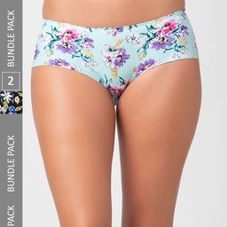 NOIRA Pack Of 2 Assorted Floral printed Seamless Hipster Briefs-image-74