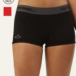 FREECULTR Women Pack of 3 Black & Blue Boy Shorts-image-61