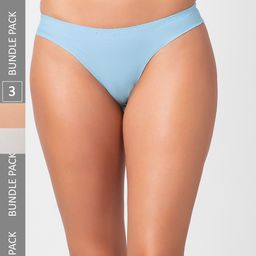 NOIRA Women Pack Of 3 Assorted Seamless Thong Briefs-image-46