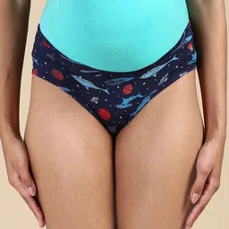 &CIRCUS Low Rise Printed Discharge Absorption Micro-Modal Maternity Panty-image-91