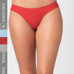 NOIRA Women Pack Of 4 Low-Rise Thong Briefs 1340_BlGMR_NO-image-95