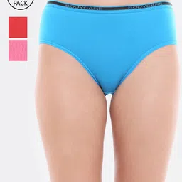 Bodycare Pack of 3 Solid Pure Cotton Hipster Briefs 74-3Pcs-3XL-Multicolor-image-94
