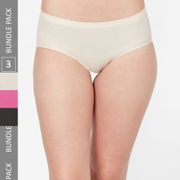 NOIRA Women Pack Of 3 Assorted Seamless Hipster Briefs 910_BSFu_NO-image-92