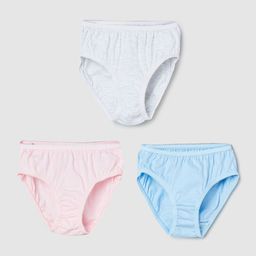 max Girls Pack of 3 Solid Cotton Basic Briefs-image-41