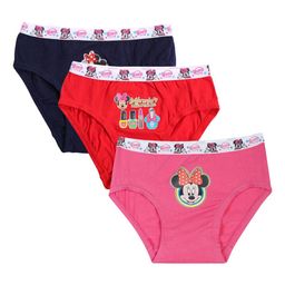 Bodycare Kids Girls Pack Of 3 Assorted Minnie Mouse Printed Cotton Hipster Briefs-image-51