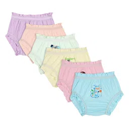 Bodycare Kids Girls Pack Of 6 Assorted Printed Hipster Briefs-16