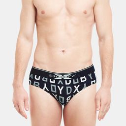 BODYX Men Printed Low-Rise Pure Cotton Basic Briefs BX04B-NAVY-PRINT-S-picture-15