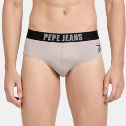 Pepe Jeans Men Mid Grey Solid Comfort Fit Mid-Rise Knitted Stretchable Brief OPB07-picture-37