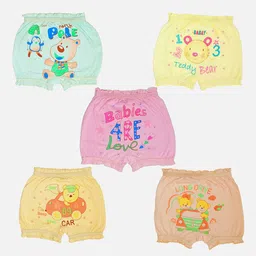 SKY HEIGHTS Kids Pack Of 5 Assorted Printed Pure Cotton Boy Shorts Briefs-3