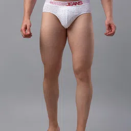 Underjeans by Spykar Men White Cotton Blend Brief-image-38