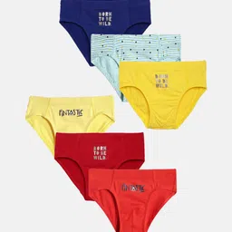 mackly Boys Pack Of 6 Printed Basic Briefs-picture-56