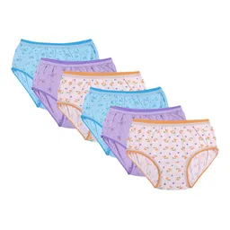 Bodycare Kids Girls Pack Of 6 Assorted Printed Hipster Briefs-image-36