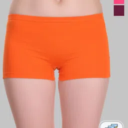 SELFCARE Pck Of 3 Mid Rise Pure Cotton Boyshort Briefs-image-20