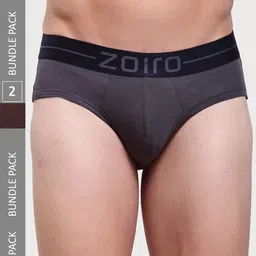 Zoiro Men Pack Of 2 Mid Rise Basic Briefs-picture-28
