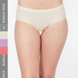 NOIRA Women Pack Of 3 Assorted Seamless Hipster Briefs 910_SPePu_NO-image-69