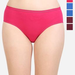 Bodycare Women Pack Of 6 Assorted Mid-Rise Anti Bacterial Pure Cotton Hipster Briefs-picture-58