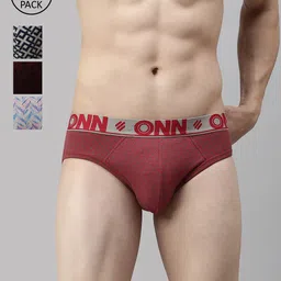ONN Men Pack Of 4 Assorted Basic Briefs-7