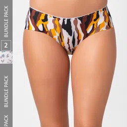 NOIRA Pack Of 2 Assorted Printed Mid-Rise Hipster Briefs-15