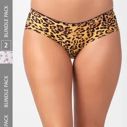 NOIRA Pack Of 2 Assorted Printed Mid-Rise Hipster Briefs-17