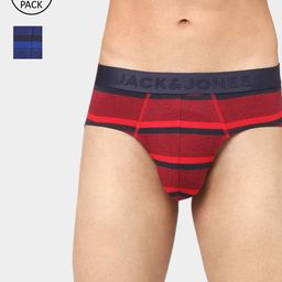 Jack & Jones Men Pack Of 2 Blue & Red Briefs-image-16