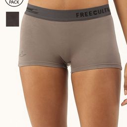 FREECULTR Women Pack of 2 Grey Anti Bacterial Boy Shorts-picture-23